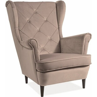 Fotel Chesterfield Lady Velvet beżowy Signal - Komfort i elegancja