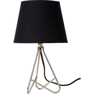 Lampa stołowa Gitta czarno-chromowa | Lucide