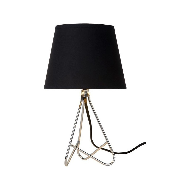 Lampa stołowa Gitta czarno-chromowa | Lucide