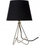 Lampa stołowa Gitta czarno-chromowa | Lucide