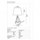 Lampa stołowa Gitta czarno-chromowa | Lucide