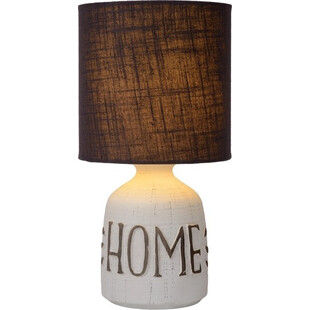 Lampa stołowa betonowa biała Lucide | Stylowe oświetlenie