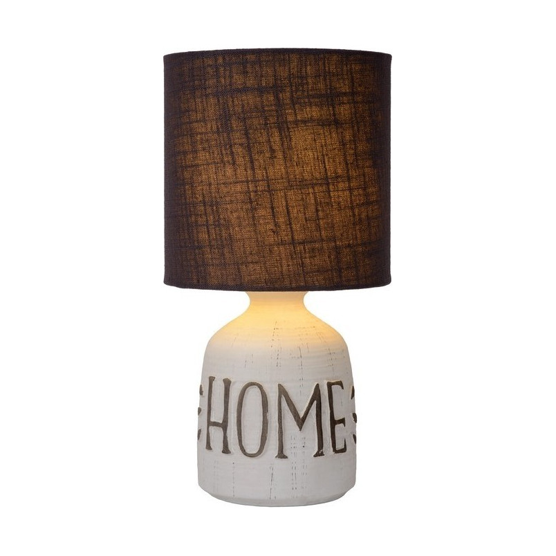 Lampa stołowa betonowa biała Lucide | Stylowe oświetlenie