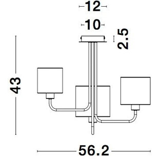 Lampa sufitowa Tona | 3 abażury | Decolab24