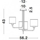 Lampa sufitowa Tona | 3 abażury | Decolab24