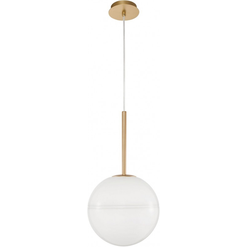 Lampa Wisząca Glamour Pekin - Szkło Białe/Mosiądz | Decolab24