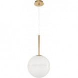 Lampa Wisząca Glamour Pekin - Szkło Białe/Mosiądz | Decolab24