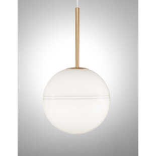 Lampa Wisząca Glamour Pekin - Szkło Białe/Mosiądz | Decolab24