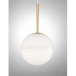 Lampa Wisząca Glamour Pekin - Szkło Białe/Mosiądz | Decolab24