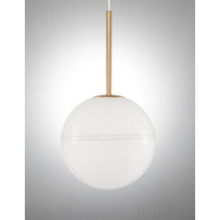 Lampa Wisząca Glamour Pekin - Szkło Białe/Mosiądz | Decolab24