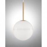 Lampa Wisząca Glamour Pekin - Szkło Białe/Mosiądz | Decolab24