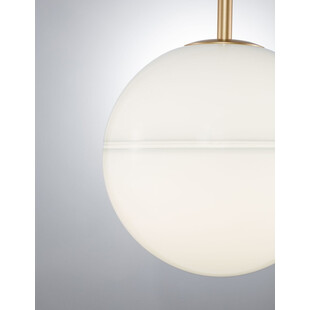 Lampa Wisząca Glamour Pekin - Szkło Białe/Mosiądz | Decolab24