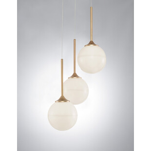 Lampa wisząca Pekin III - szkło, mosiądz, 25cm | Decolab24