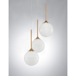 Lampa wisząca Pekin III - szkło, mosiądz, 25cm | Decolab24
