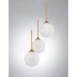 Lampa wisząca Pekin III - szkło, mosiądz, 25cm | Decolab24