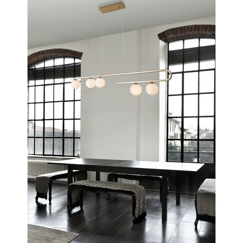 Lampa Wisząca Pekin - Szkło, Mosiądz, Glamour | Decolab24