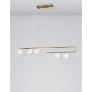 Lampa Wisząca Pekin - Szkło, Mosiądz, Glamour | Decolab24