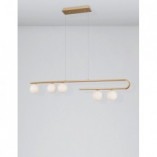 Lampa Wisząca Pekin - Szkło, Mosiądz, Glamour | Decolab24
