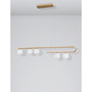 Lampa Wisząca Pekin - Szkło, Mosiądz, Glamour | Decolab24