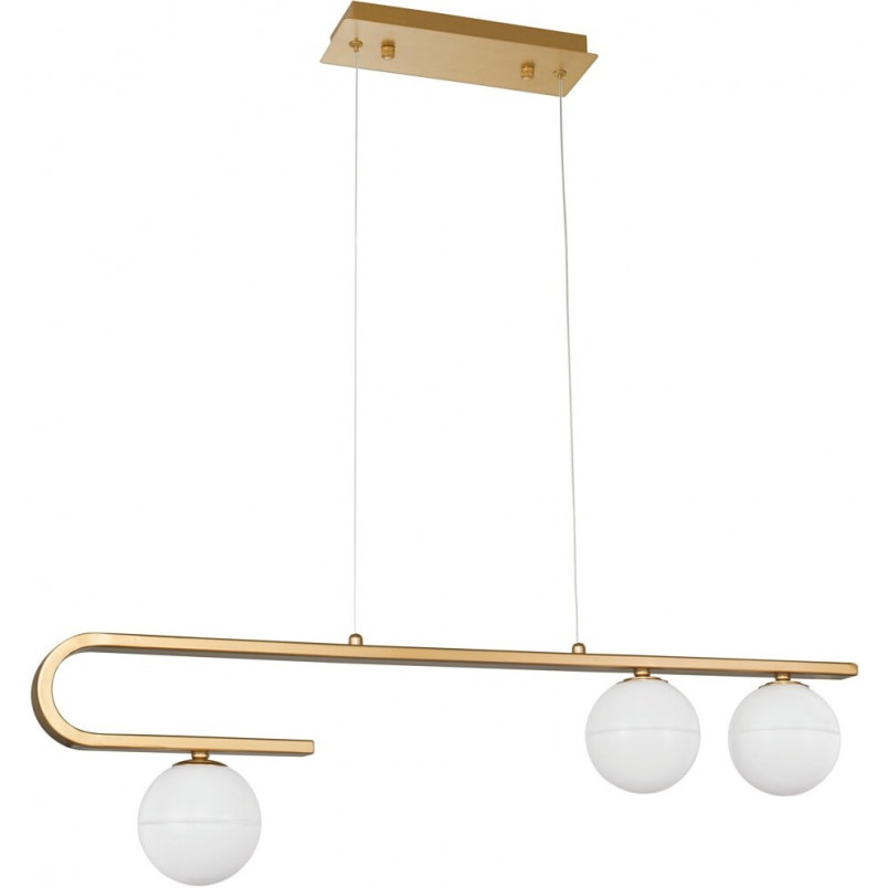 Lampa Wisząca Pekin Long III | Mosiądz, Szkło | Decolab24