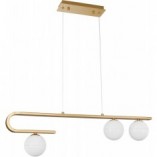 Lampa Wisząca Pekin Long III | Mosiądz, Szkło | Decolab24