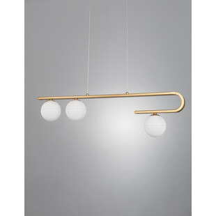 Lampa Wisząca Pekin Long III | Mosiądz, Szkło | Decolab24