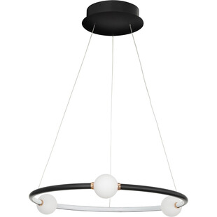 Lampa wisząca okrągła nowoczesna Lilla 64 LED czarna