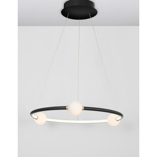 Lampa wisząca okrągła nowoczesna Lilla 64 LED czarna