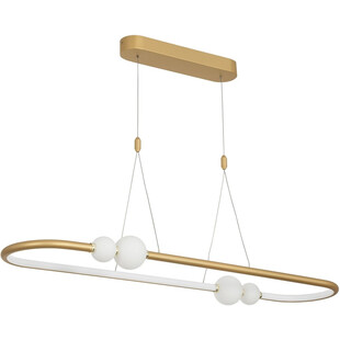 Lampa wisząca podłużna nowoczesna Lilla 100 LED satynowe złoto