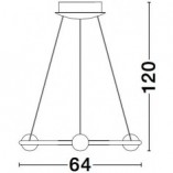 Lampa Wisząca Glamour Lilla - Złote Kule LED | Decolab24