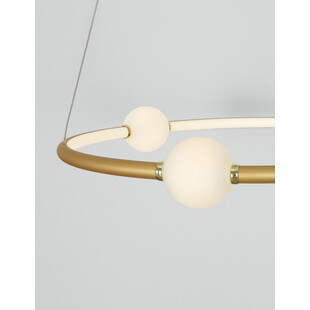Lampa wisząca okrągła glamour Lilla 64 LED satynowe złoto