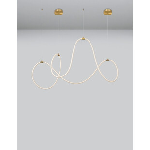 Lampa wisząca LED Lireca - Nowoczesny design, mosiądz | Decolab24