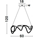 Lampa Wisząca LED Lireca - Mosiądz, 60cm | Decolab24