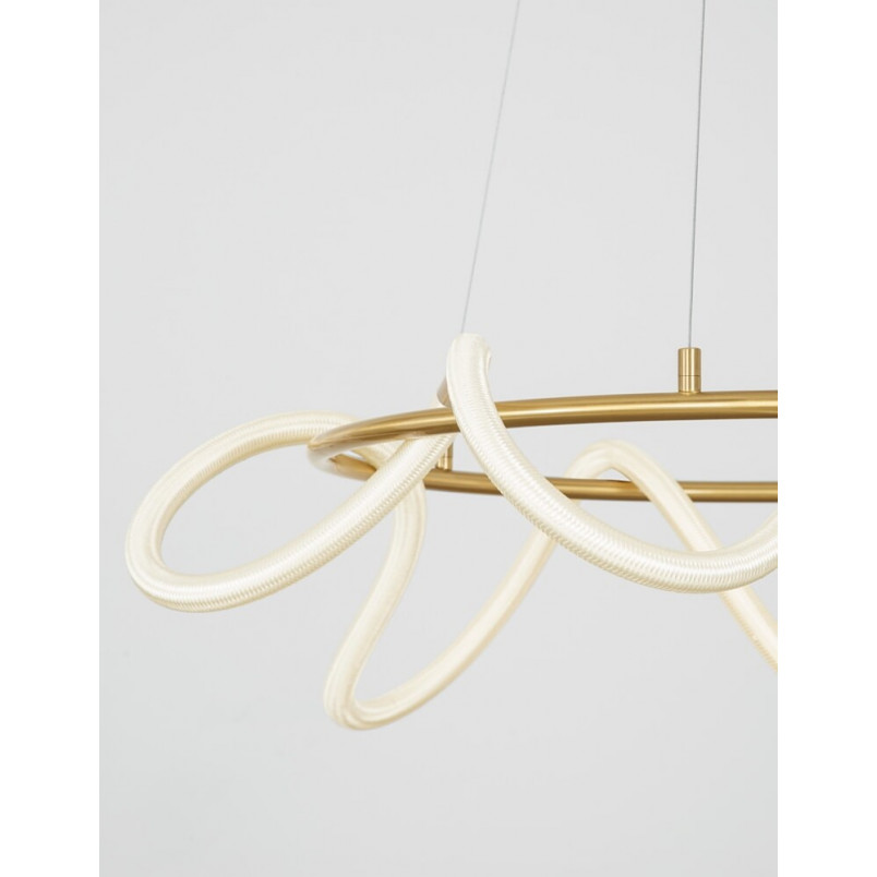 Lampa Wisząca LED Lireca - Mosiądz, 60cm | Decolab24