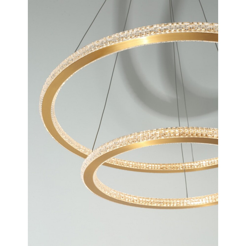 Lampa wisząca LED mosiądz | Nolion 60cm - Decolab24