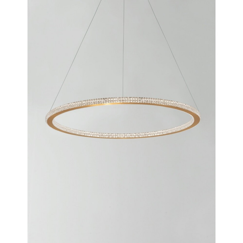 Lampa wisząca LED mosiądz 60cm - Nowoczesny design | Decolab24