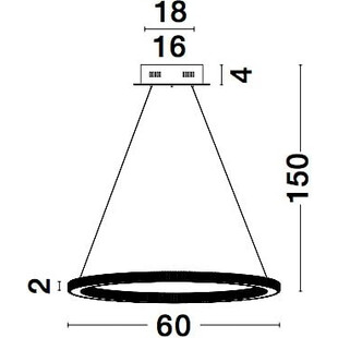 Lampa wisząca LED mosiądz 60cm - Nowoczesny design | Decolab24
