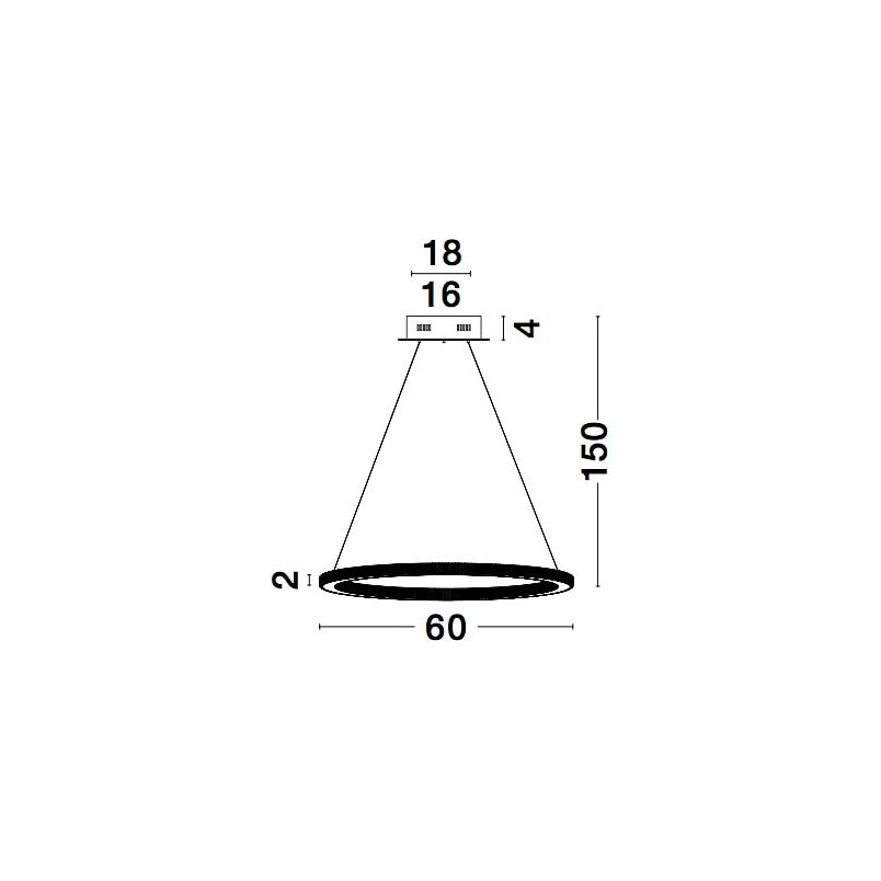 Lampa wisząca LED mosiądz 60cm - Nowoczesny design | Decolab24