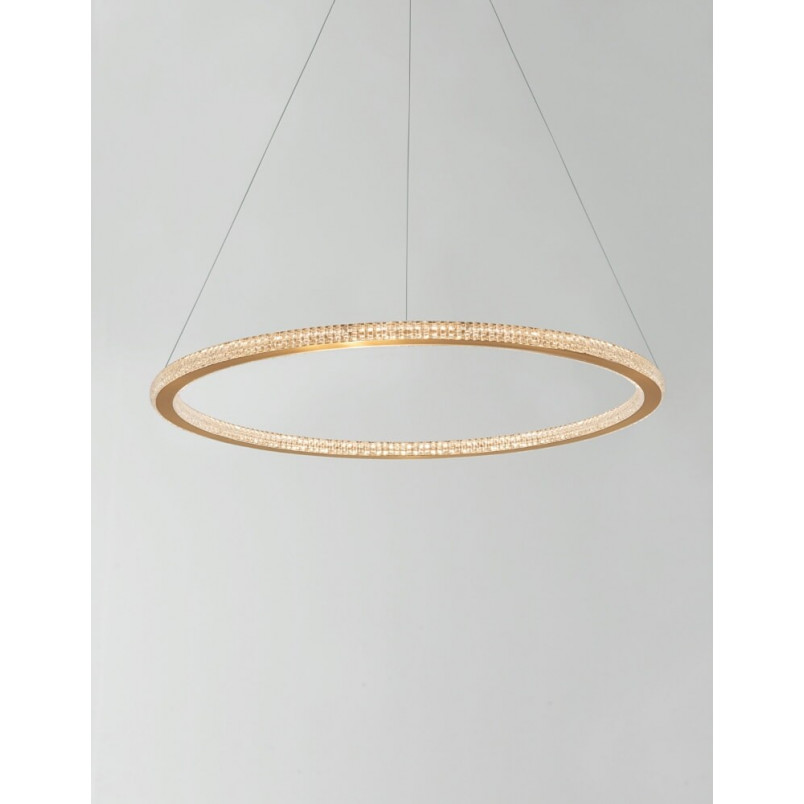 Lampa wisząca LED mosiądz 60cm - Nowoczesny design | Decolab24