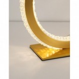 Lampa stołowa glamour mosiądz z kryształkami | Decolab24