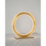 Lampa stołowa glamour mosiądz z kryształkami | Decolab24
