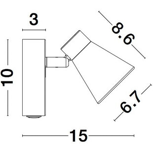 Kinkiet regulowany Blink czarny - Decolab24