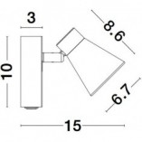 Kinkiet regulowany Blink czarny - Decolab24