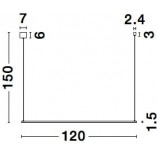 Lampa Wisząca LED Czarna 120cm - Minimalistyczny Design | Decolab24
