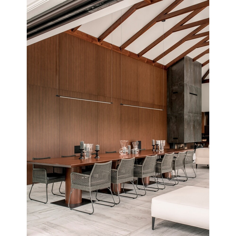 Lampa Wisząca LED Czarna 120cm - Minimalistyczny Design | Decolab24