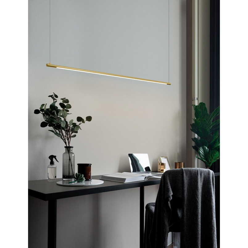 Lampa Wisząca Glamour Terral LED 120cm - Mosiądz | Decolab24