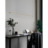 Lampa Wisząca Glamour Terral LED 120cm - Mosiądz | Decolab24