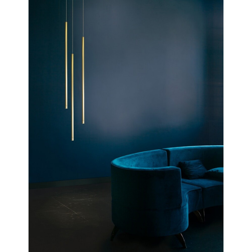 Lampa wisząca tuba glamour mosiądz | Terral LED - Decolab24