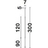 Lampa Wisząca Mosiądz Glamour | Terral LED 300cm