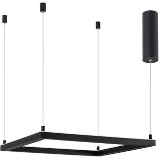 Lampa wisząca LED kwadrat Natan | 50cm | Czarny/Piaskowy